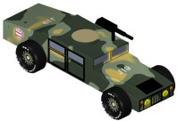 Humvee Hummer pinewood derby car design plan
