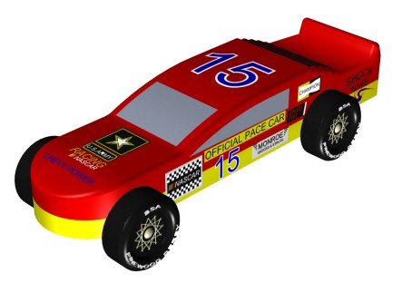 Pinewood Derby Car Design - NASCAR Pacer