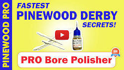 pinewood derby wheel bore polishing kit video