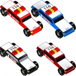 Police Pinewood Derby Car