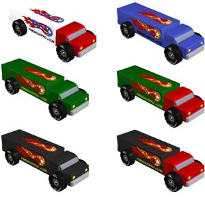 Firetruck pinewood derby car