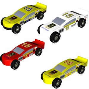 NASCAR pinewood derby car