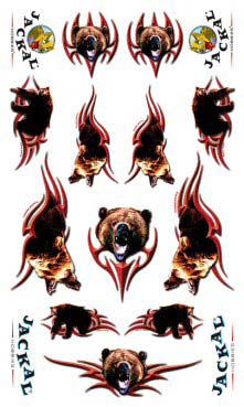 pine wood decal - bear