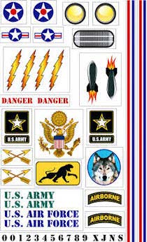 military derby car decals