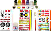 pinewood derby paints, decals, stickers