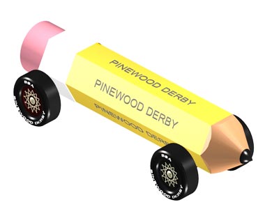 Pencil pinewood derby design