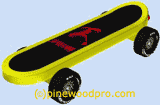 skateboard pinewood derby car design