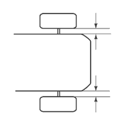 spacing between pinewood block and wheels