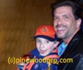 father son pinewood derby winners pictture