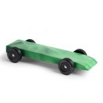 Fully Built Pinewood Derby Car - The Flame in Green