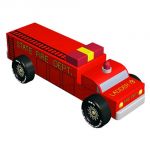 Fire Engine Truck - Pinewood Derby Car Design