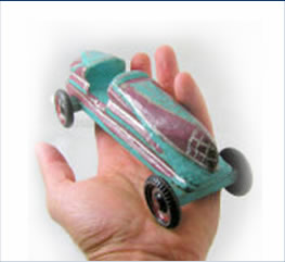 vintage pinewood derby car