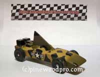 Humvee pinewood derby car design