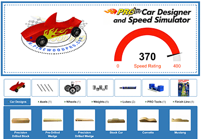 pinewood derby car designer