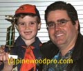 pinewood derby winners with trophy