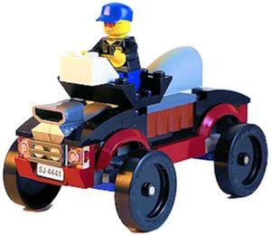 LEGO Derby car built on top of PRO Chassis