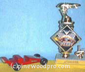 pinewood derby car with trophy pinewood derby car with trophy