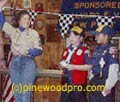 mom and son Pinewood derby winners