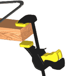Clamping pinewood derby block Clamping pinewood derby block
