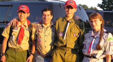 National Jamboree Scouts from USA and Poland