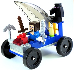 Minecraft derby car made with LEGO bricks