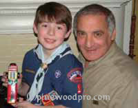 Father and Son pinewood derby team Father and Son pinewood derby team