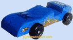 pinewood derby car photo blue crusher