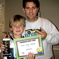 pinewood derby father and son winner