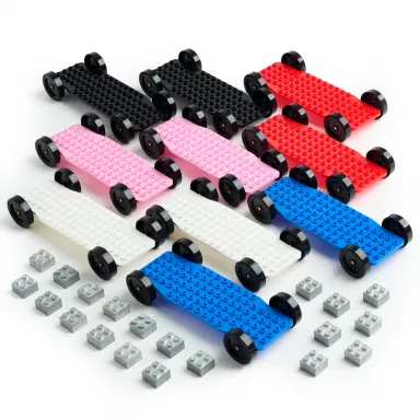 Brick Derby™ Den Bundle - 10 Chassis and 10 Sets of Weights