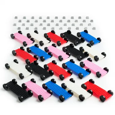 Brick Derby™ Party Bundle - 20 Chassis and 20 Sets of Weights