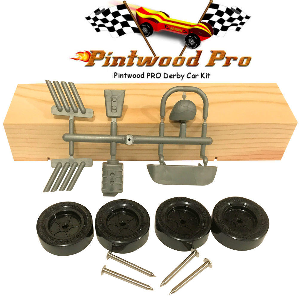 Pinecar Standard Basic Pinewood Derby Kit 6 pack - WOO4051