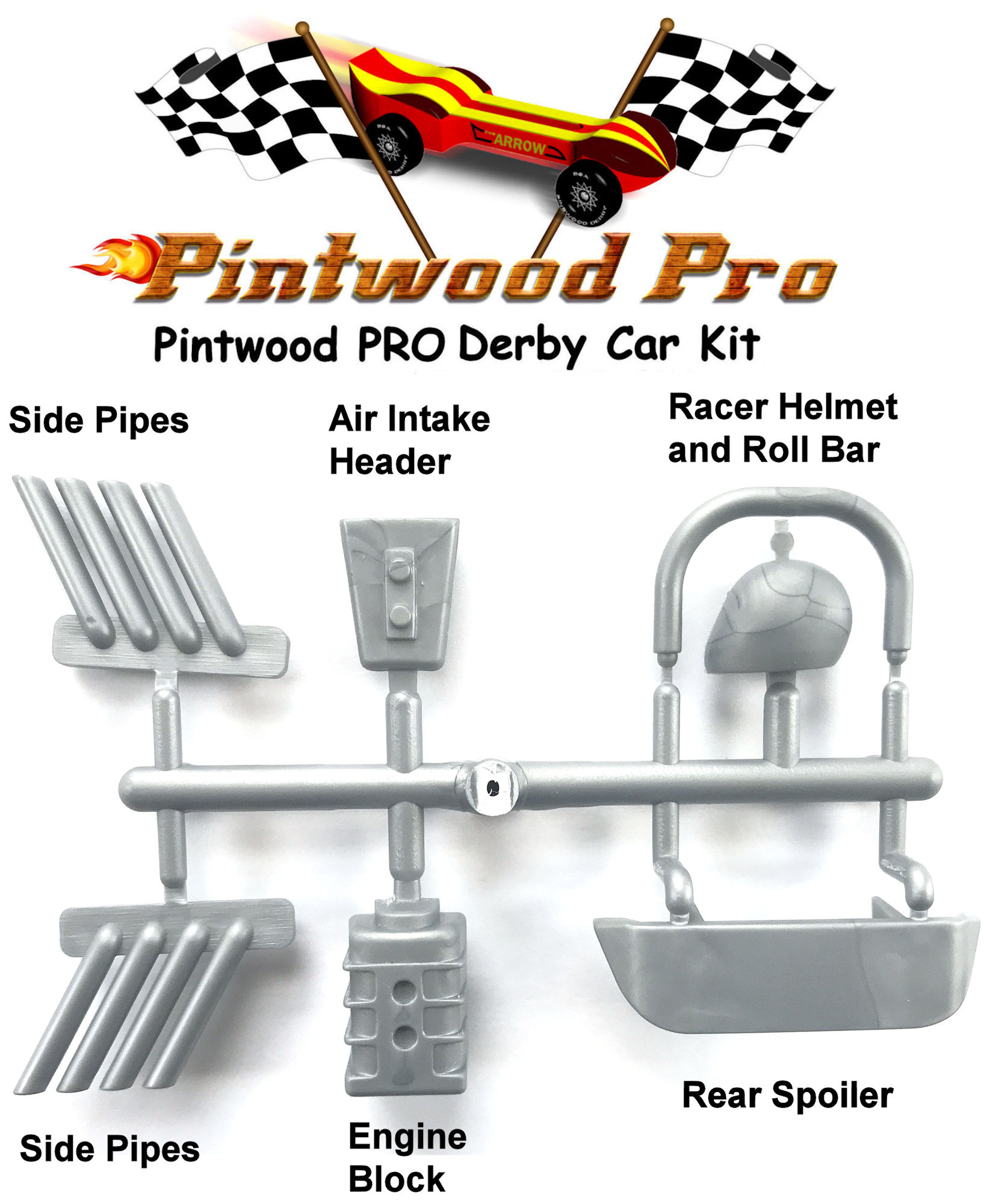 Pintwood Pro Derby Race Car Accessories