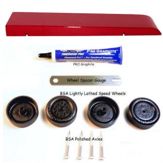 Red Shark complete pinewood derby car kit image Red Shark complete pinewood derby car kit image