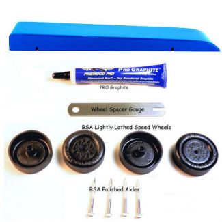 Blue pinewood derby complete car kit image