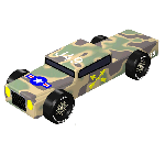 pinewood derby car design - army truck