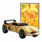  ABC Pinewood Car Blue Flames Decals Compatible with