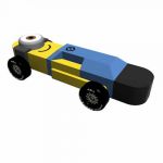 Minion- Pinewood Derby 3D Design Plan-  INSTANT DOWNLOAD!