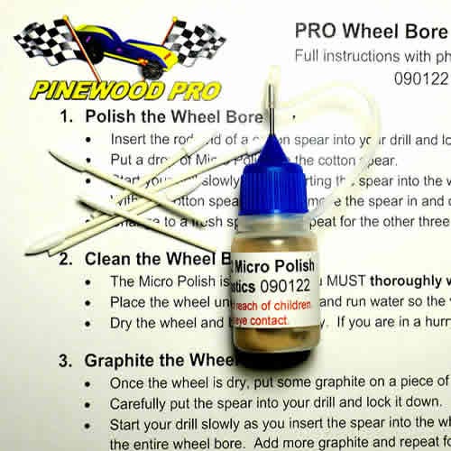 Pinewood Derby PRO Wheel Bore Polishing Kit