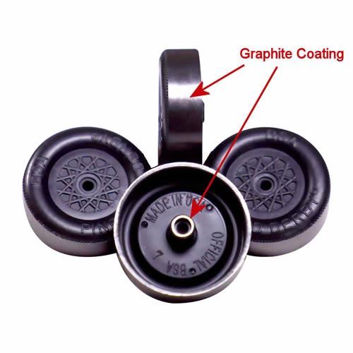 Pinewood Derby Car Lightly Lathed PRO graphitecoated BSA Speed Wheels