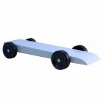 Fully Built White Pinewood Derby Car - Arctic Blast