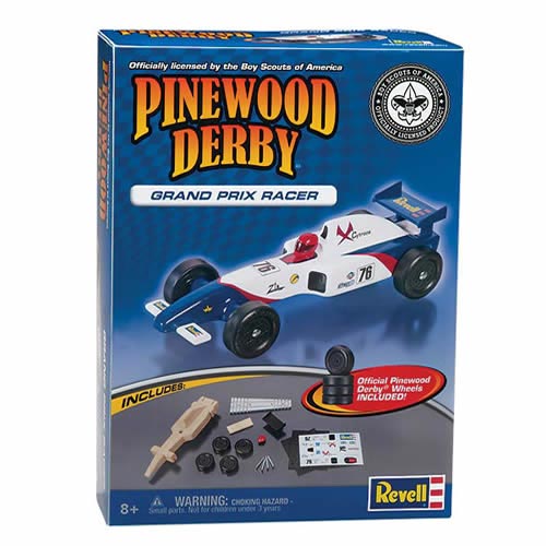 Open box 2021 Official Boy Scouts of America Pinewood Derby Race Car Kit  17006