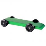 Fully Built Green Pinewood Derby Car