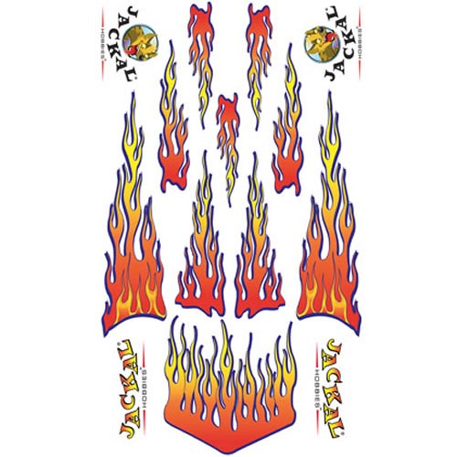 Pinewood Derby Car Decals - Flames