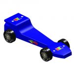 blue lightning pinewood derby car image
