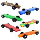 pre-built pinewood derby cars