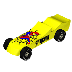 pinewood derby car design - spiderman