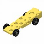 Swiss Cheese pinewood derby car image