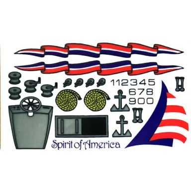 USA Speed Boat Pinewood Derby Decals